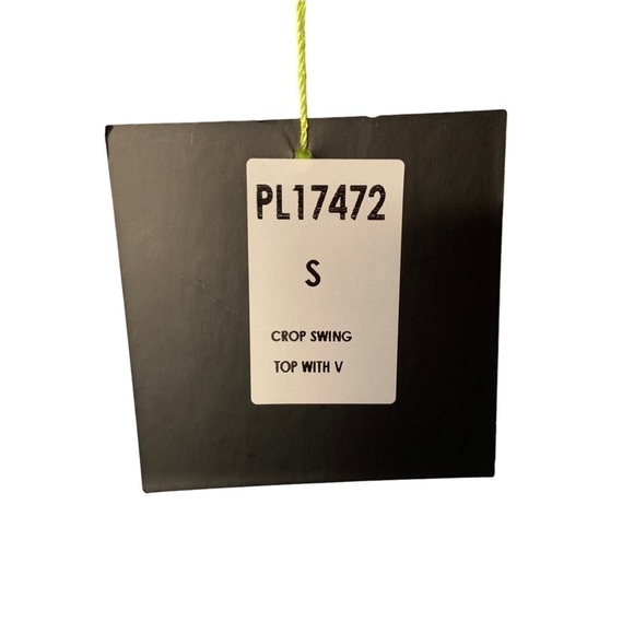 Parallel Lines Womens Cropped Swing V Neck Top Size Small Blue Sleeveless - Picture 4 of 6